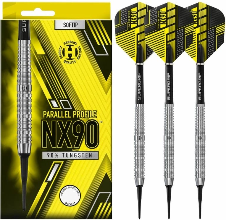 Shigjeta darts Harrows, unisex, të verdha/gri