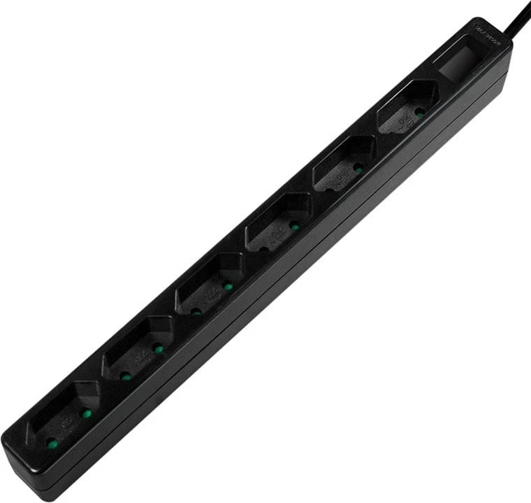 Kabllo vazhduese LogiLink, 6 priza, 1.5 m, e zezë