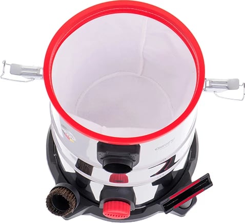 Fshesë industriale me korent, Adler, CR 7045, 25L, 1400W nominale 3400W maksimale, tharje/lagështi + fryrje, prizë për vegla, inox