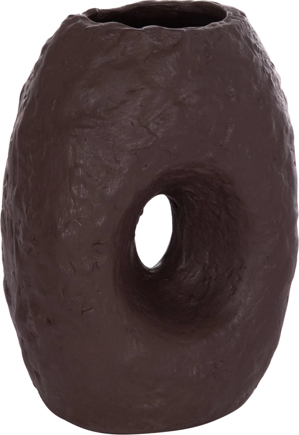 Vazo dekorative tavoline NAMENTIS, terrakotë, ngjyrë çokollate, FH4673.07L, 26.5x16x36.5cm