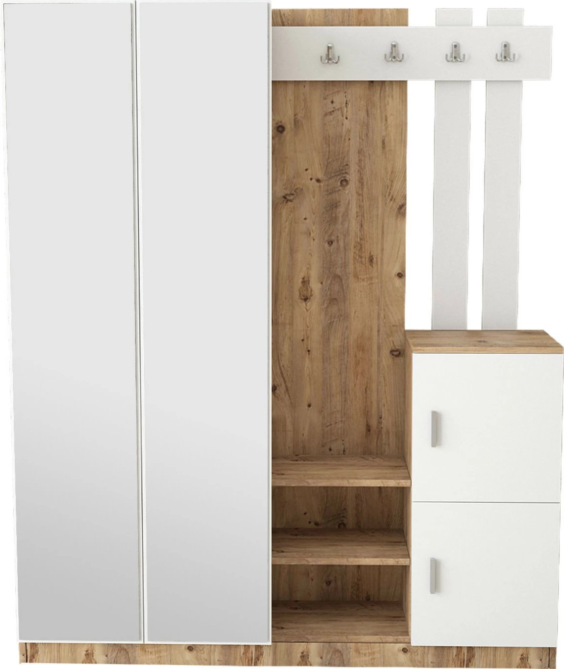 Stendë korridori Skye Decor, ngjyrë pishë Atlantike dhe e bardhë, DD8-AW