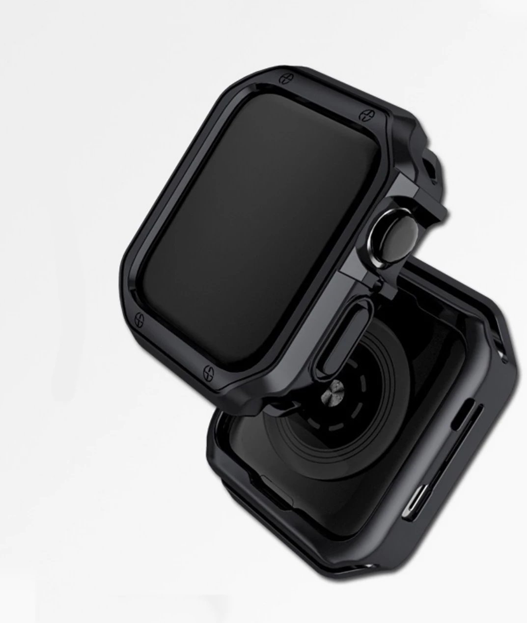 Mbështjellës Hurtel për Apple Watch 44 mm Series 4/5/6/SE, TPU, i zi