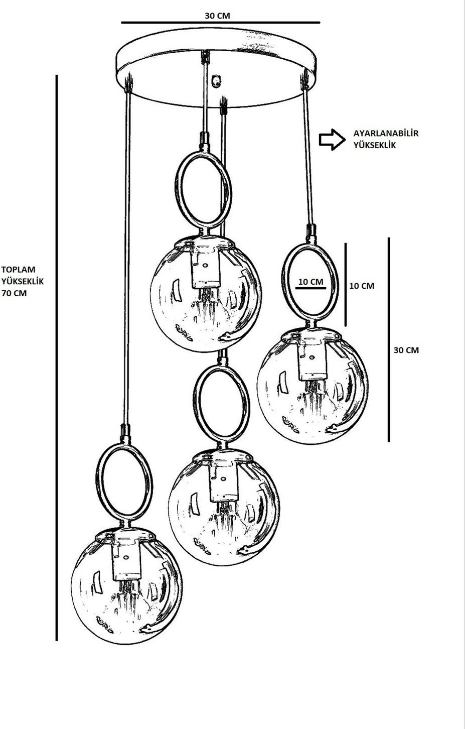 Llambë tavani industriale Opviq, e zezë, 8487-4