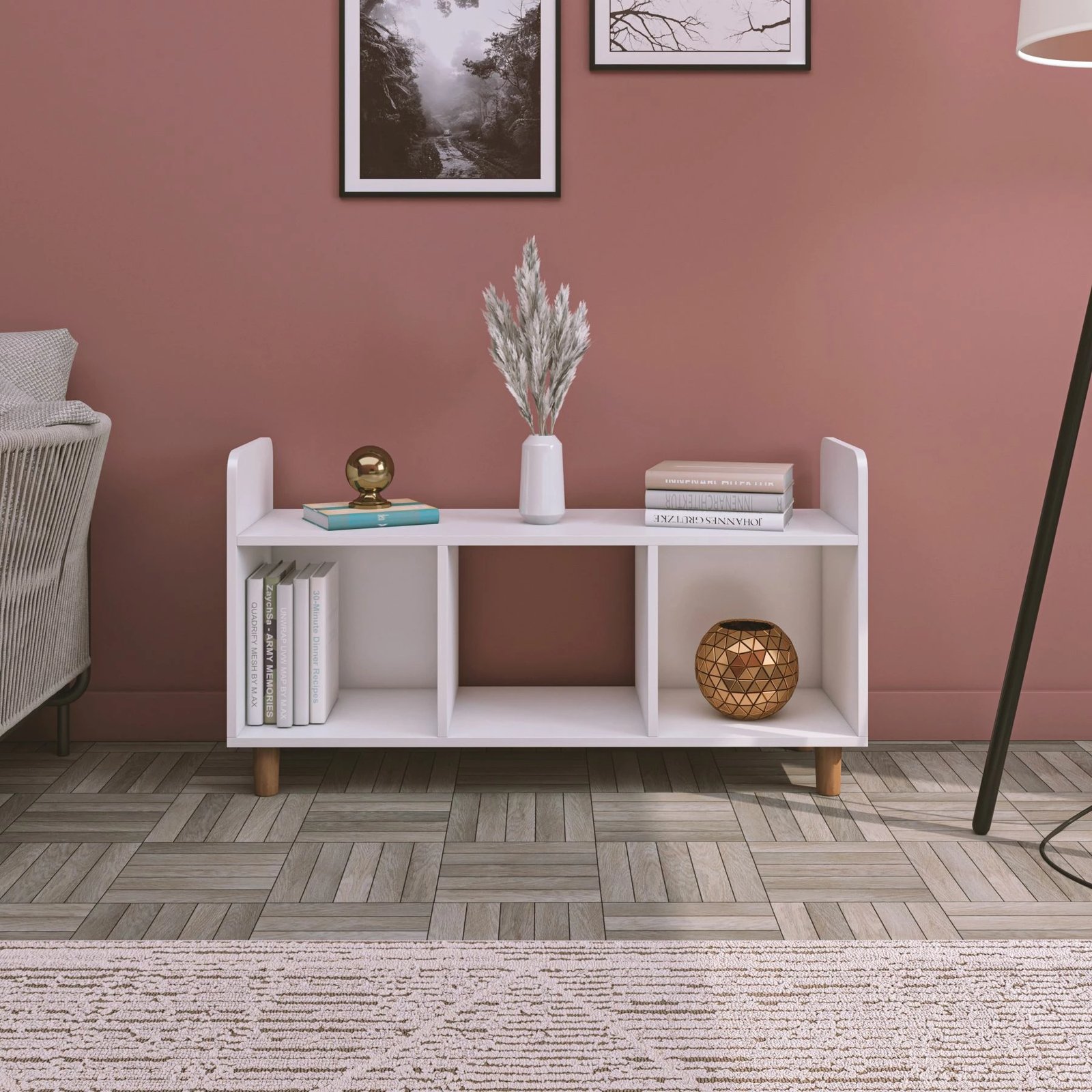 Komodë TV Hanah Home, Saka-1, e bardhë