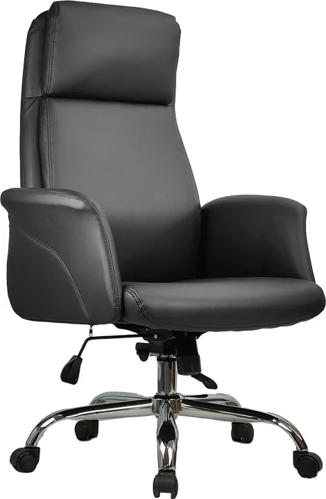 Karrige menaxheri për zyre Derjio, ngjyrë e zezë, 68x66x115cm