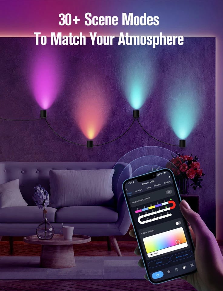 Llambë LED Tech Time Smart Wall Light BD043 (Tuya WIFI)