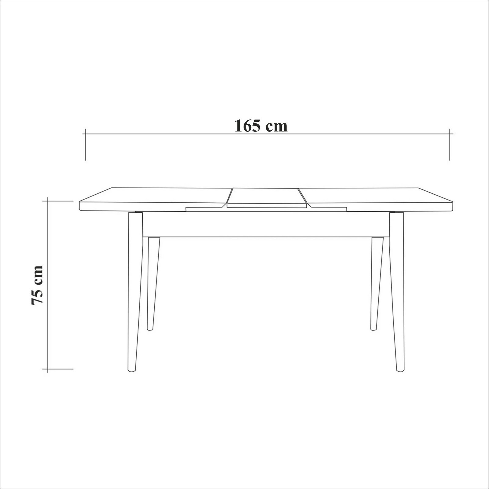 Set tavoline me karrige (4 copë), Hanah Home Vina 1053, e zgjatshme, anthracite dhe e bardhë