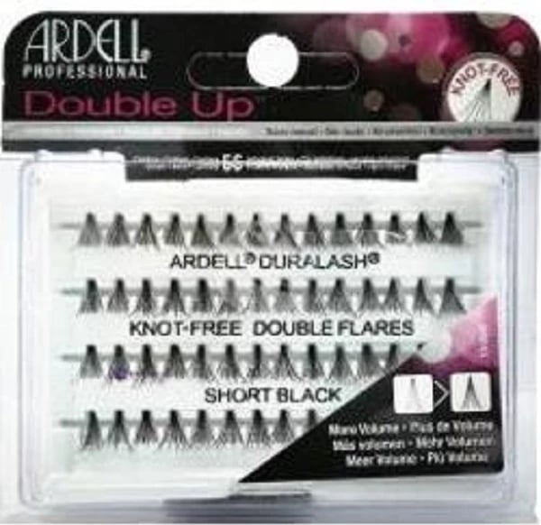 Qerpikë artificial Ardell Double Up Set Short Black, 96 copë