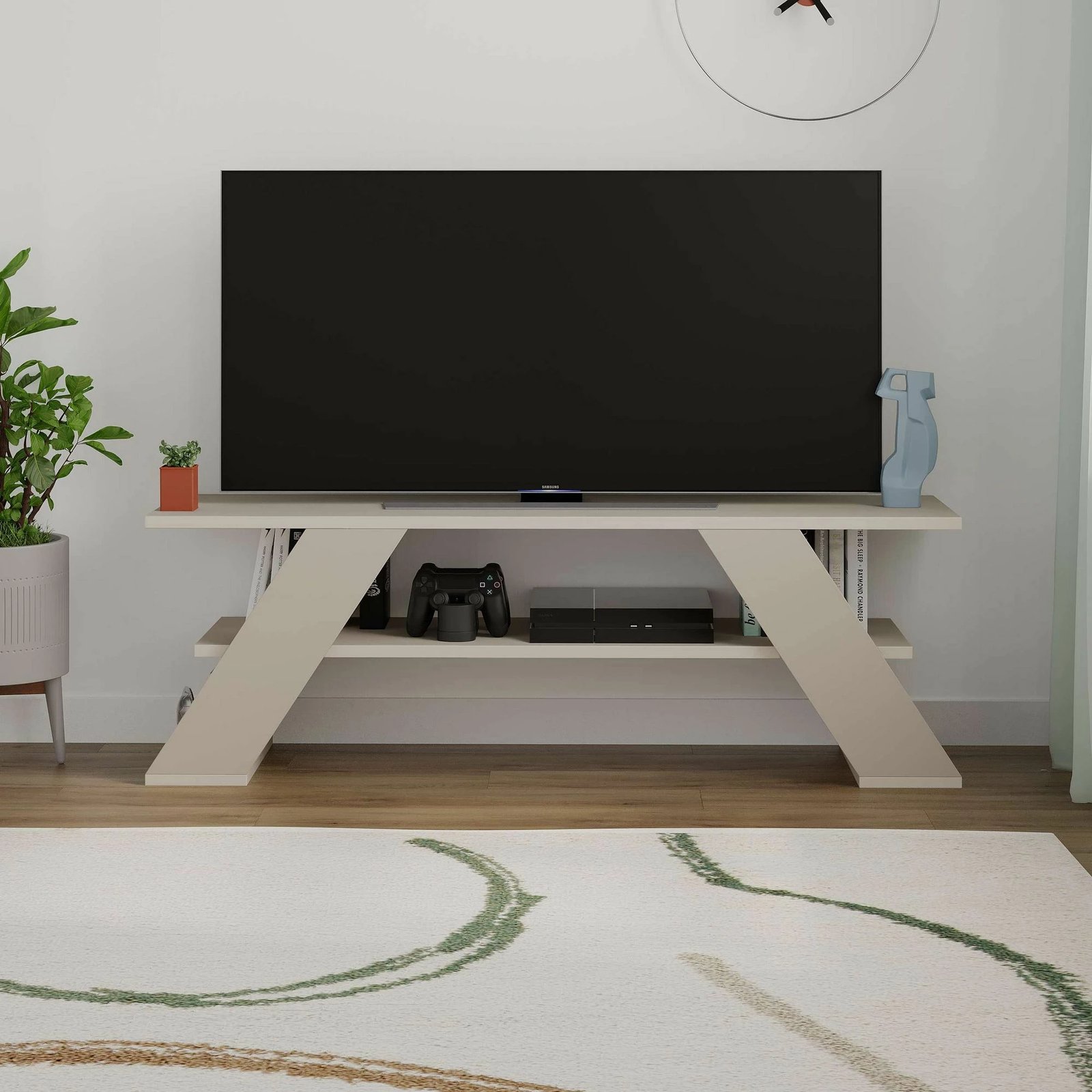 Komodë TV Skye Decor, ngjyrë rëre (sandstone)