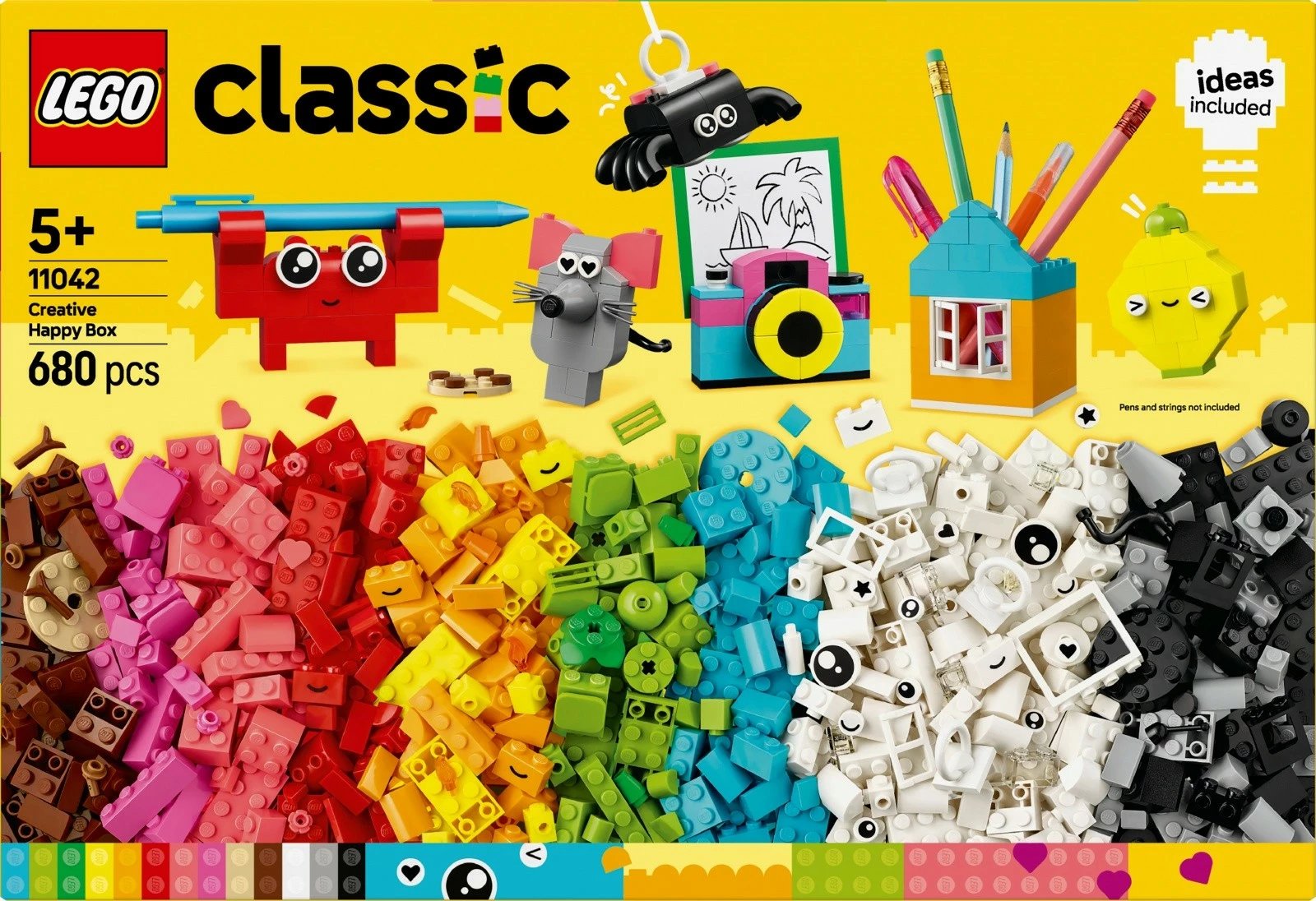 Set ndërtimi LEGO Classic 11042 Creative Happiness Box, 680 copa, shumëngjyrëshe