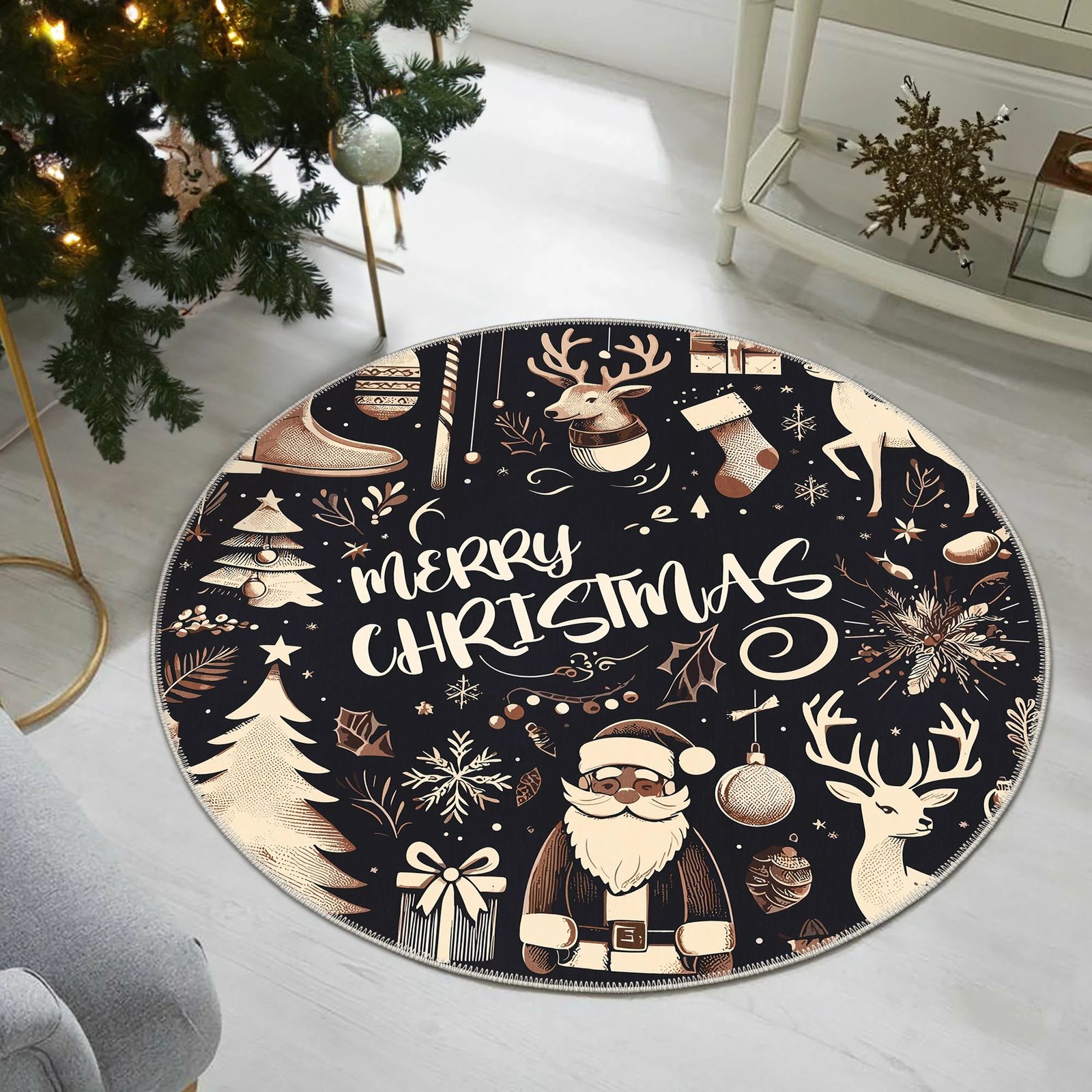 Qilim i rrumbullakët, shumëngjyrësh, Conceptum Hypnose, Woobtny0508, 100x100cm