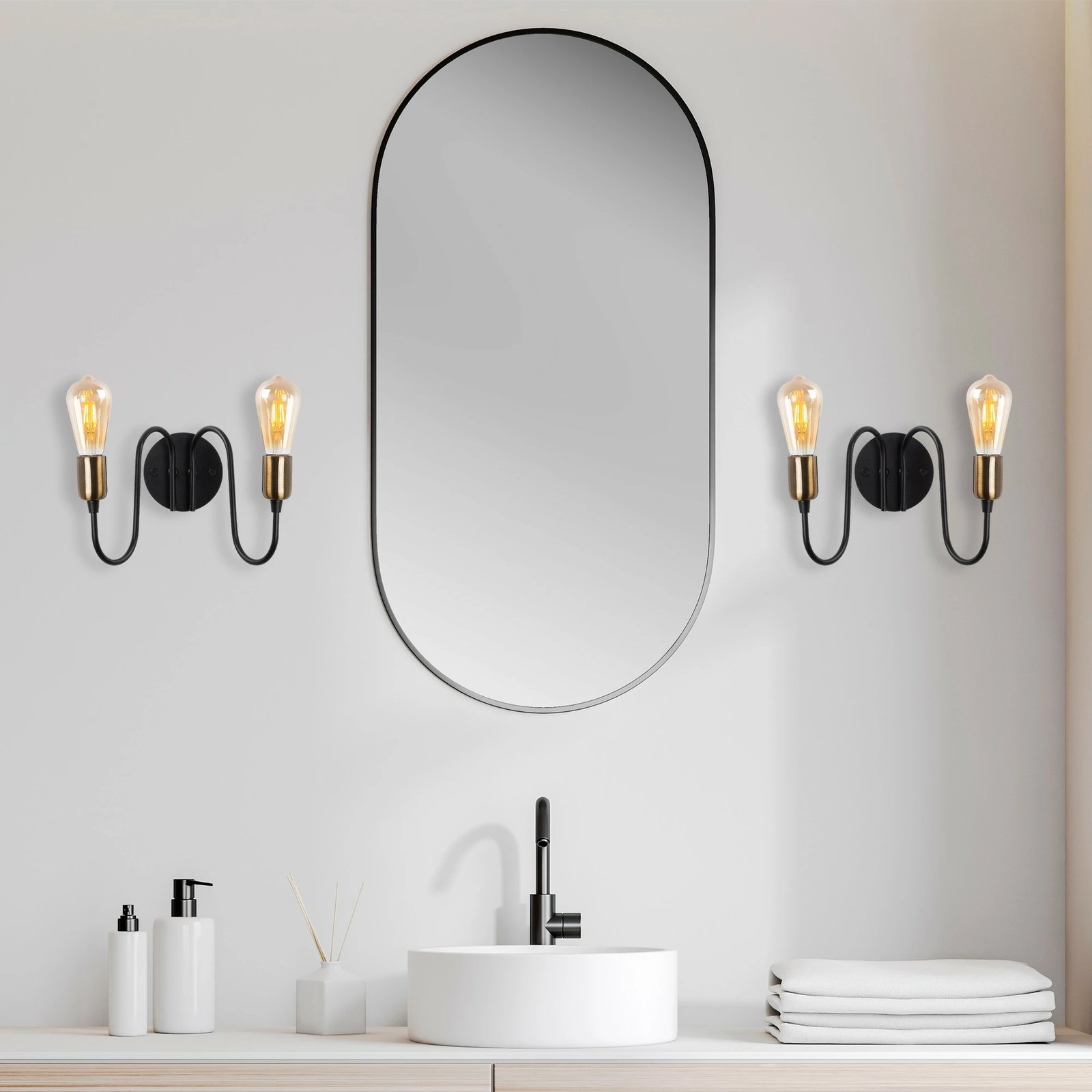 Llambë muri Opviq, Firat - 11521, metal, ngjyrë e zezë/antik, 29x15x20cm Llambë muri Opviq, Firat - 11521, metal, ngjyrë e zezë/antik, 29x15x20cm