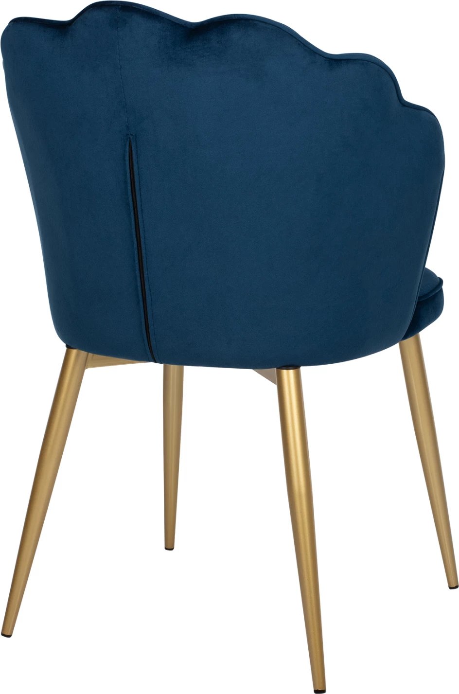 Karrige AVIE FH8737.08 metalike me kadife blu dhe këmbë të arta 48x48x85H cm., set prej 2 copash