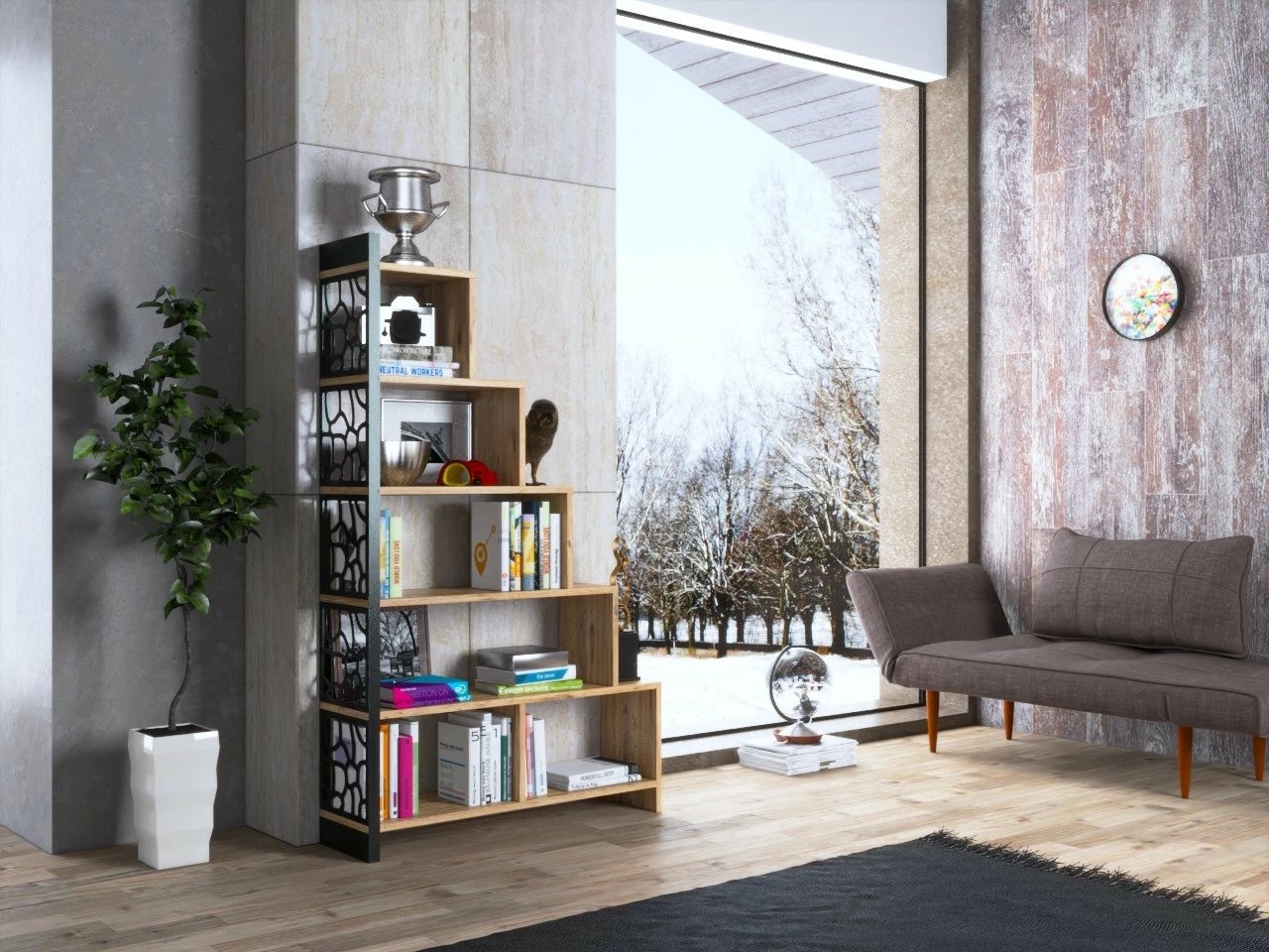 Raft librash Hanah Home, ngjyrë Atlantic Pine, FRN-12034