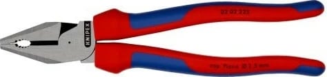 Knipex lineman's pliers 02 02 225, çelik, 225mm, doreza kaltër-kuqe