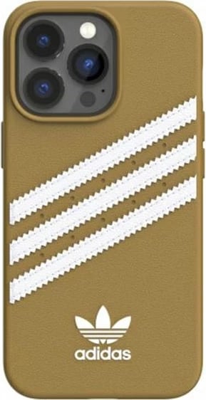 Mbështjellës Adidas OR Moulded PU për iPhone 13/13 Pro 6.1", bezhë-ari