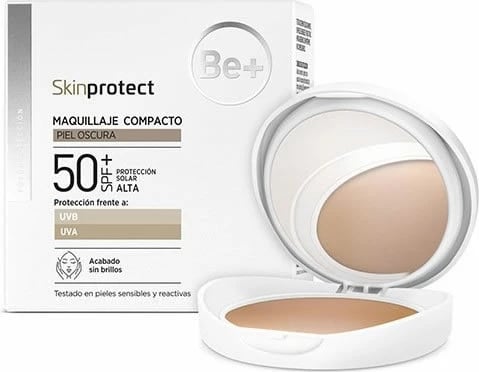 Pudër kompakte BE+ Skin Protect SPF50 për lëkurë të errët unisex