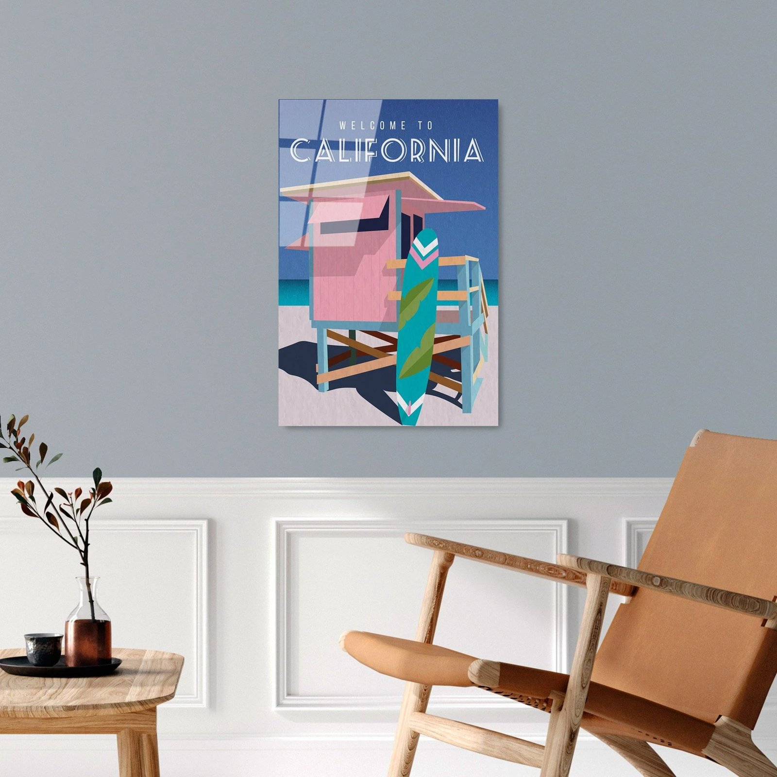 Pikturë dekorative prej xhami të temperuar, shumëngjyrëshe, UV-1013, 30x45cm