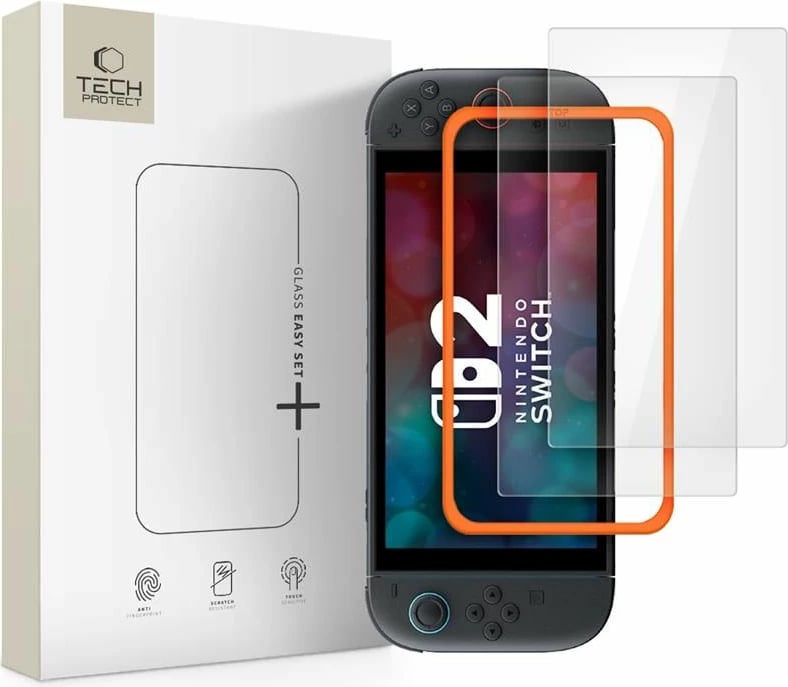 Mbrojtës ekrani Tech-Protect Easy Set+, për Nintendo Switch 2, 2 copë, Transparent