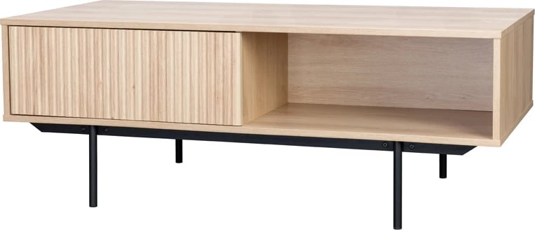 Tavolinë kafeje Rigote, 1 sirtar, sonoma e zezë, 120x59x45