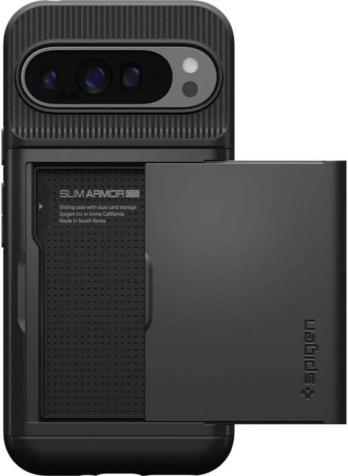 Mbështjellës SPIGEN Slim Armor CS Google Pixel 9 PRO XL, i zi