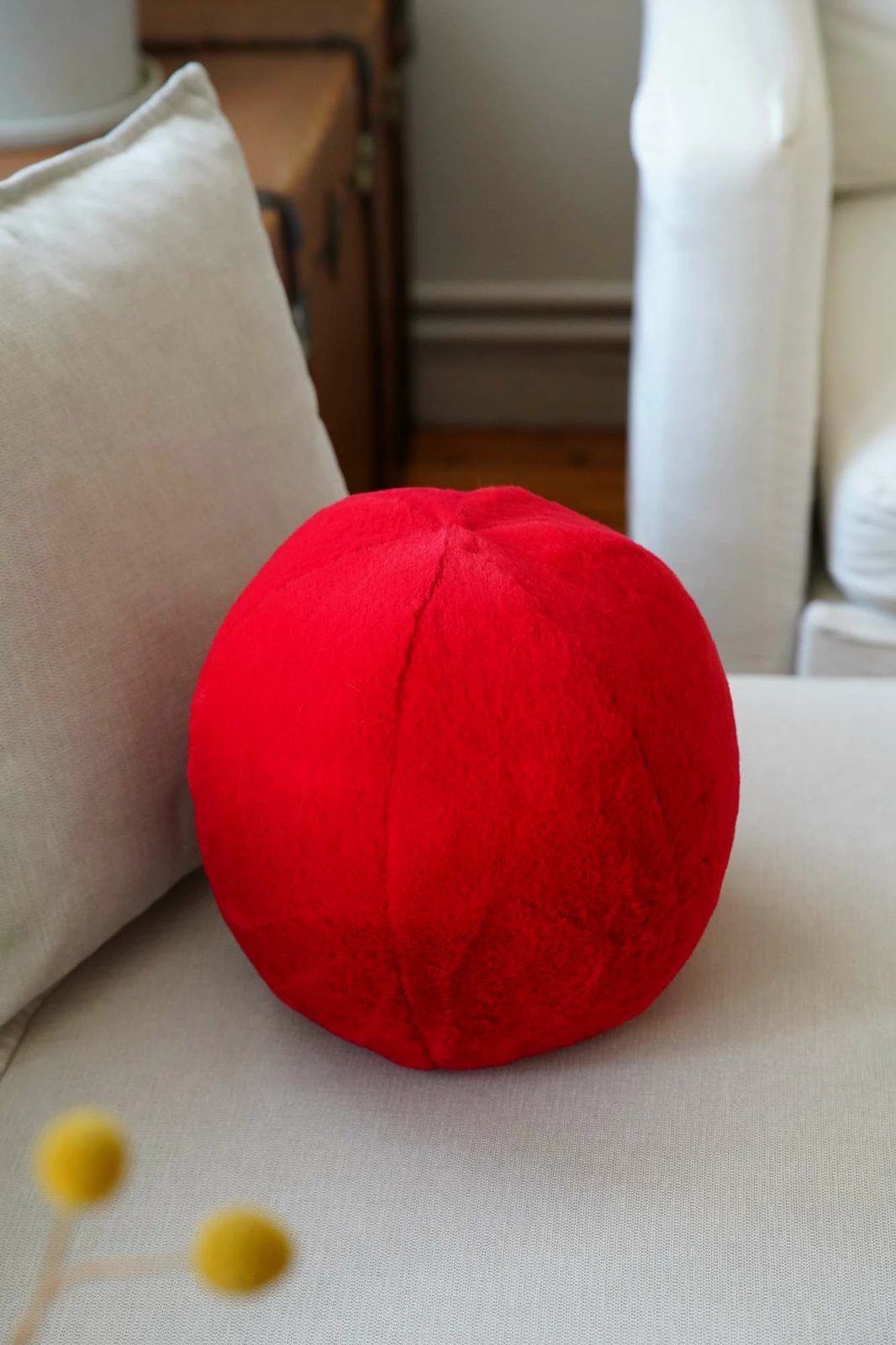 Jastëk dekorativ, ngjyrë e kuqe, Evila Originals, Pelus Top