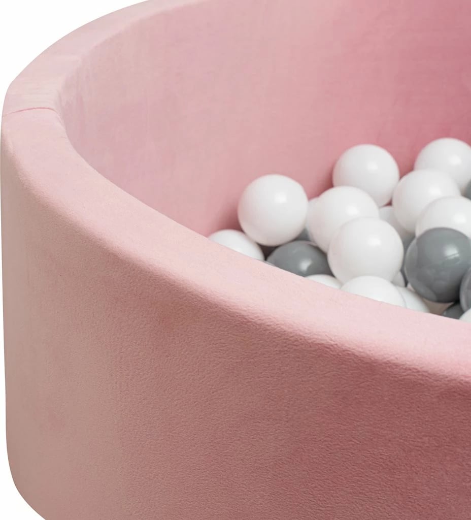 pishinë e thatë me topa, New Baby, 83×83×30 cm, set me 150 topa, rozë