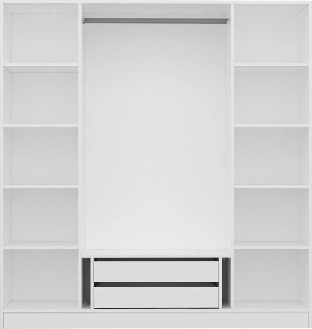 Dollap Skye Decor, ngjyrë arre dhe e bardhë, 180x190x52cm