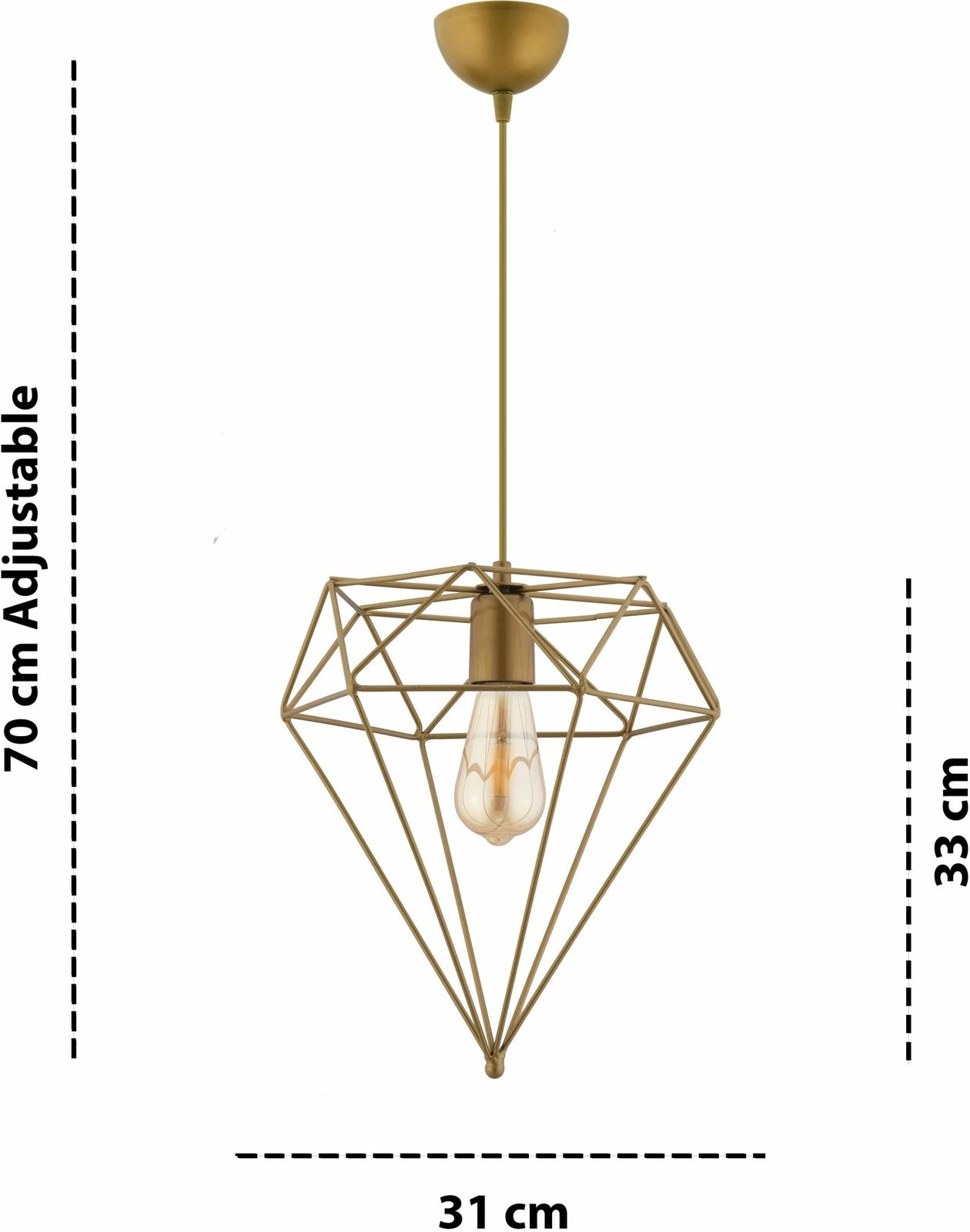 Llambë tavani Opviq, model Diamond, ngjyrë ari