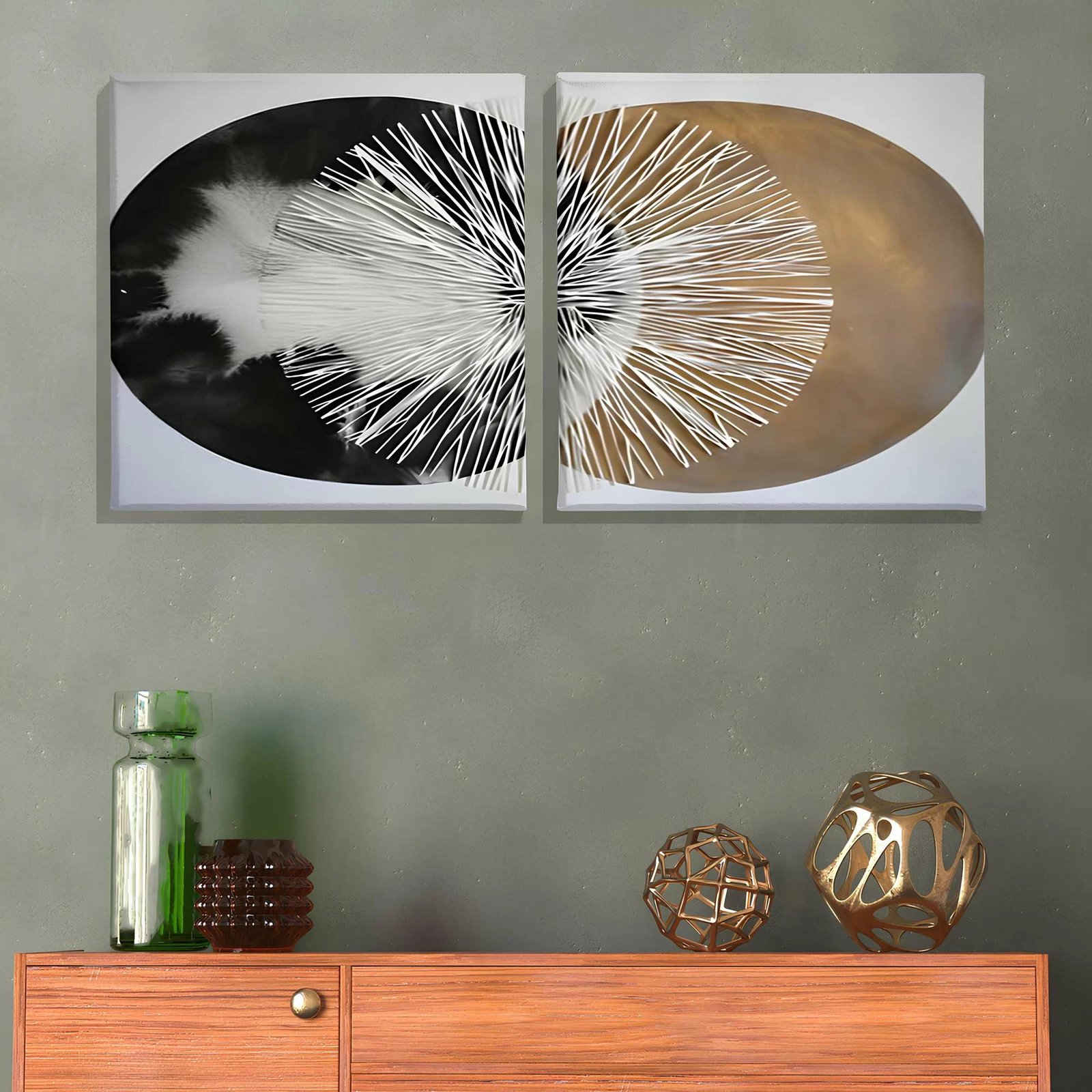 Pikturë dekorative në kanavacë (2 copë), Wallity, ASR_CNV2-7, 30x30