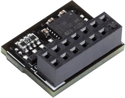 Modul TPM ASUS TPM-SPI 2.0, për pllakë amë, 13mm x 13mm, i zi