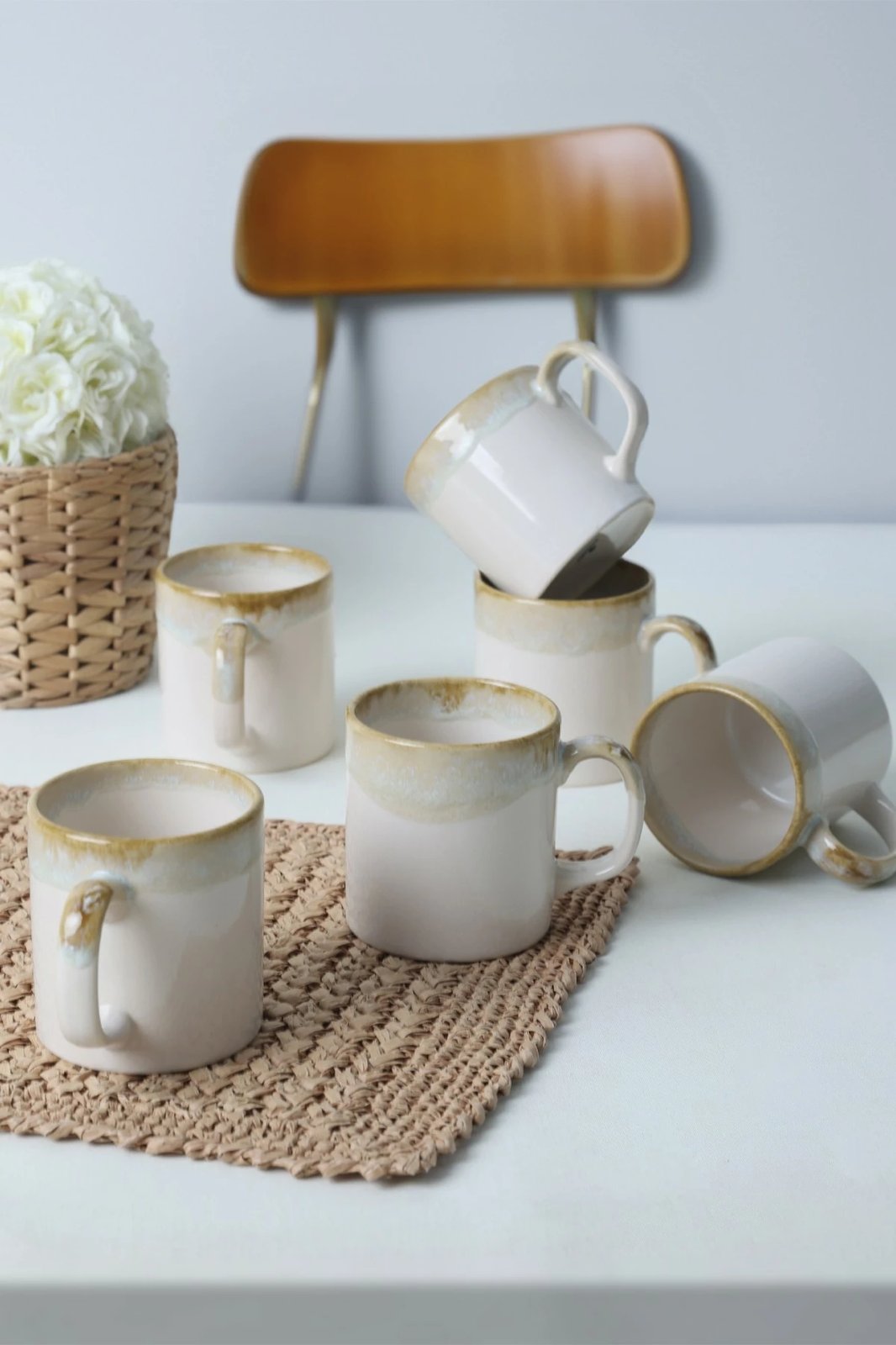 Set filxhanash (6 copë), ngjyrë rëre, Hermia Concept, X00017776 Set filxhanash (6 copë), ngjyrë rëre, Hermia Concept, X00017776