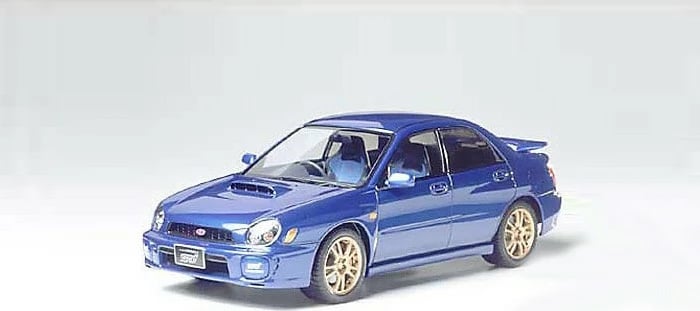 Model plastik makine Tamiya Subaru Impreza STi 1:24, Blu