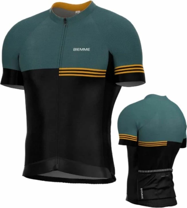 Maicë çiklizmi Biemme për meshkuj, e zezë dhe e gjelbër