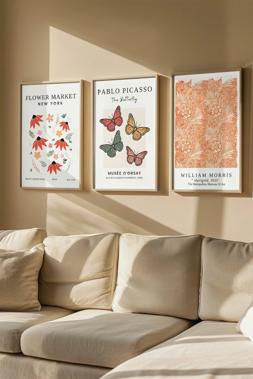 Set pikturash dekorative me kornizë, 3 copë, Wallity, Artvmodel20-Ahsap