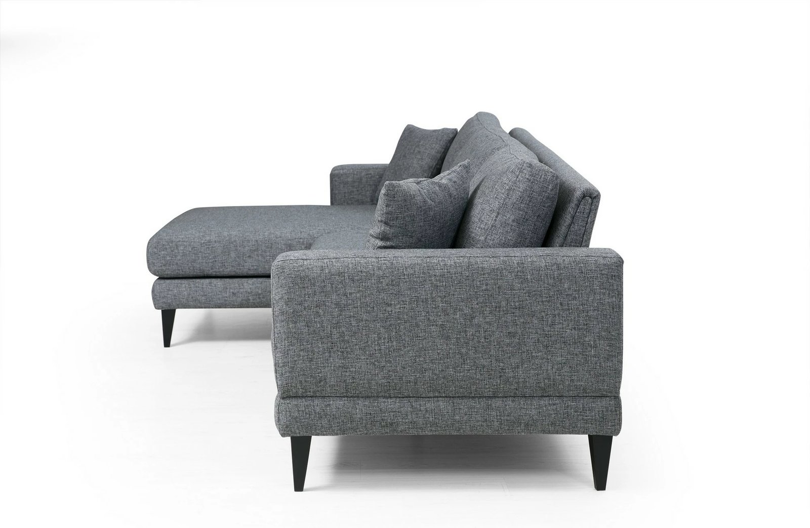 Kënd-sofë krevati Atelier del Sofa, kënd nordik majtas (Chl+3R), ngjyrë gri e errët