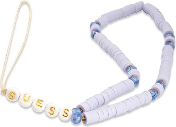Varëse për mbështjellës telefoni Guess GUSTPEARU, Heishi Beads, vjollcë