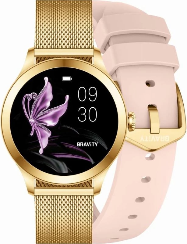 Smartwatch Gravity për femra, gold