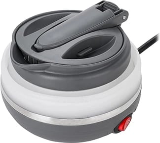 Zierës uji udhëtimi, Adler AD 1370 UK, 0.6 L, silikon i palosshëm, 750W, prizë UK, gri