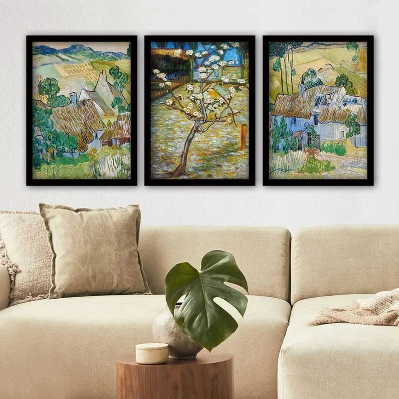 Pikturë dekorative me kornizë (3 copë), Wallity, 3SC_UN256347_5575