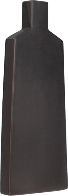 Vazo dekorative LUI, qeramike, ngjyrë antracit mat, 11x4x33cm