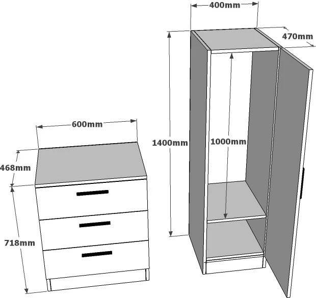 Dollap multifunksional Hanah Home, Cc6-Aw, ngjyrë Atlantic Pine dhe e bardhë
