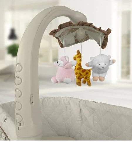 djep multifunksional, Milly Mally, Sweet Melody Star, 4 nivele lartësie, karusel me lodra, vibrim, telekomandë, dyshek i butë, gri