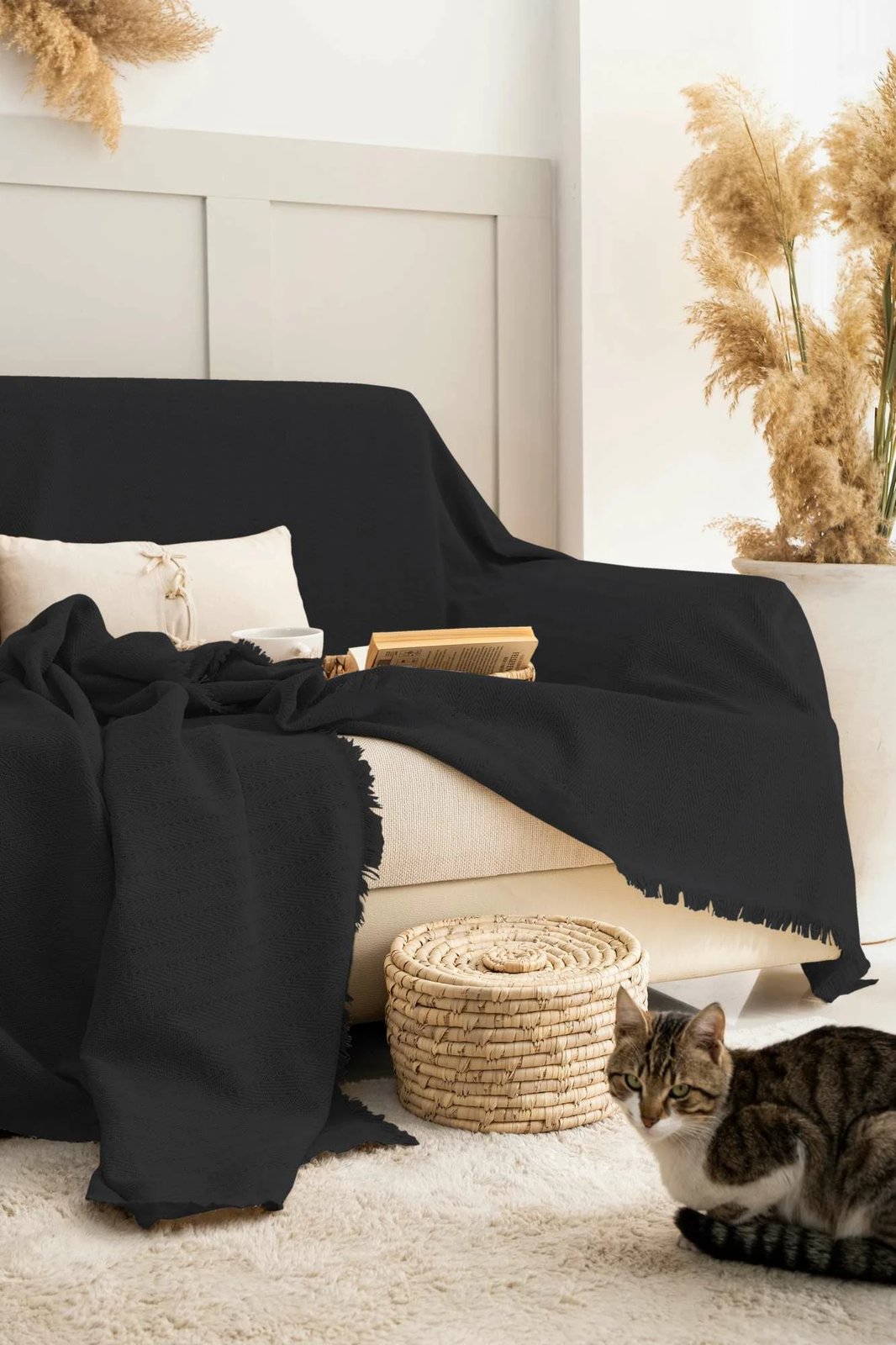 Mbulesë divani L'essentiel, ngjyrë fume, 180x300cm