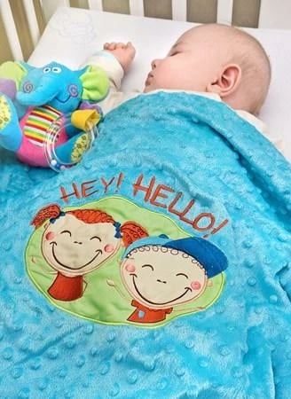 Batanije bebe, Sensillo, Hey Hello, me dy anë, 75x100 cm, kafe