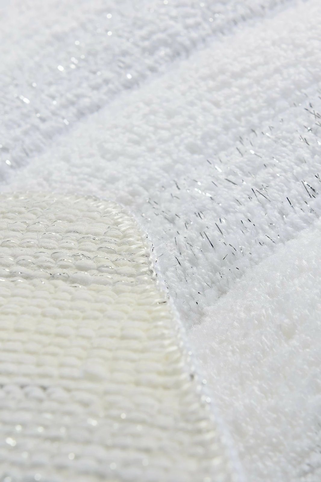 Set tapetash akrilike për banjo, 2 copë, model Wave, e bardhë