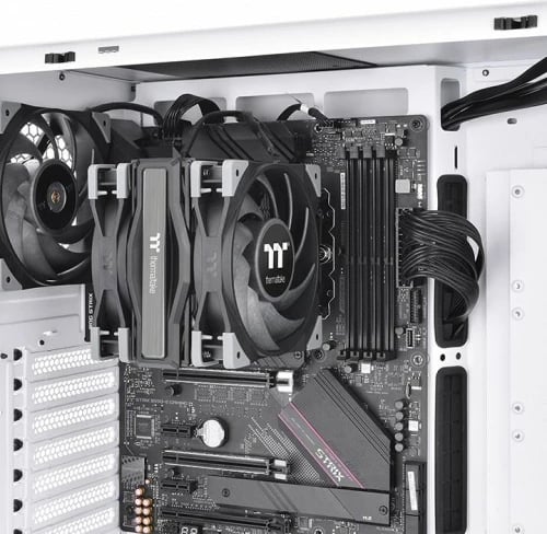 Ftohës procesori Thermaltake TOUGHAIR 510, 180W, 2x120mm, 4 tuba bakri, i zi