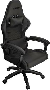 Karrige gaming ergonomike, Natec Fury Shinai S4 (NFF-2363), rregullim lartësie dhe pjerrësie shpinore, jastëk lumbal + mbështetëse koke, ngarkesë max 130 kg, e zezë