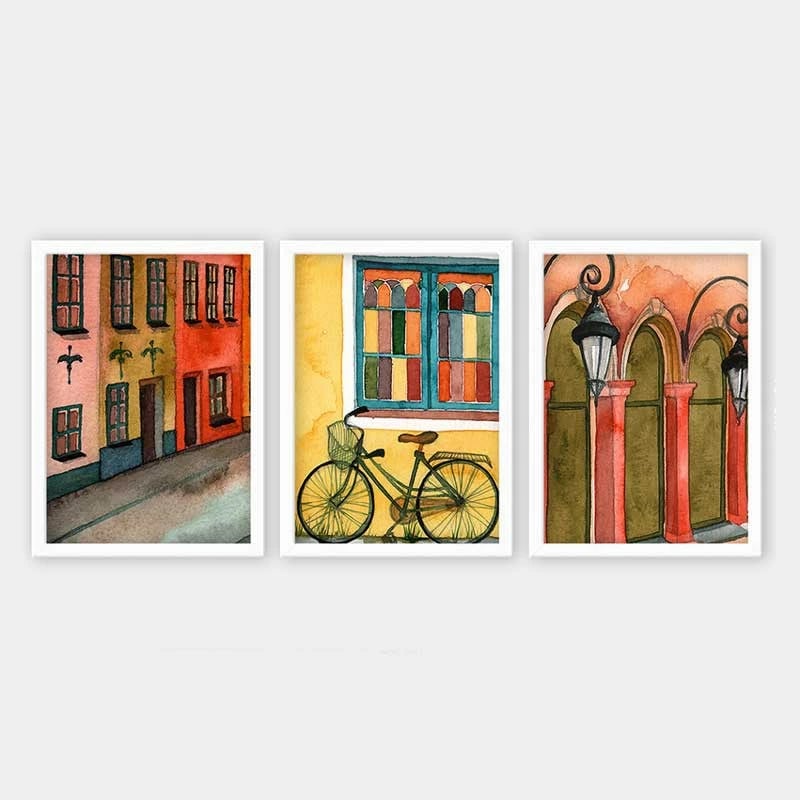 Pikturë dekorative me kornizë (3 copë), Wallity, 3BC_255218_3545