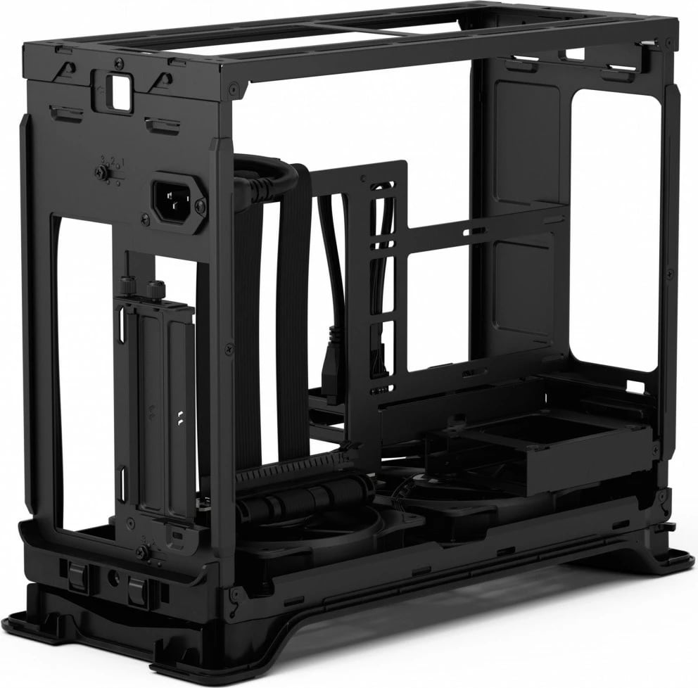 Kasë Fractal Design Era 2, Small Form Factor, ITX, Charcoal, panel druri